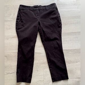 LOFT Black Sutton Skinny Ankle Pettie Curvy Dress Pants Size 10 P